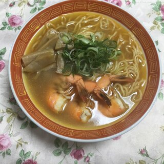 北海道のエビ味噌ラーメン